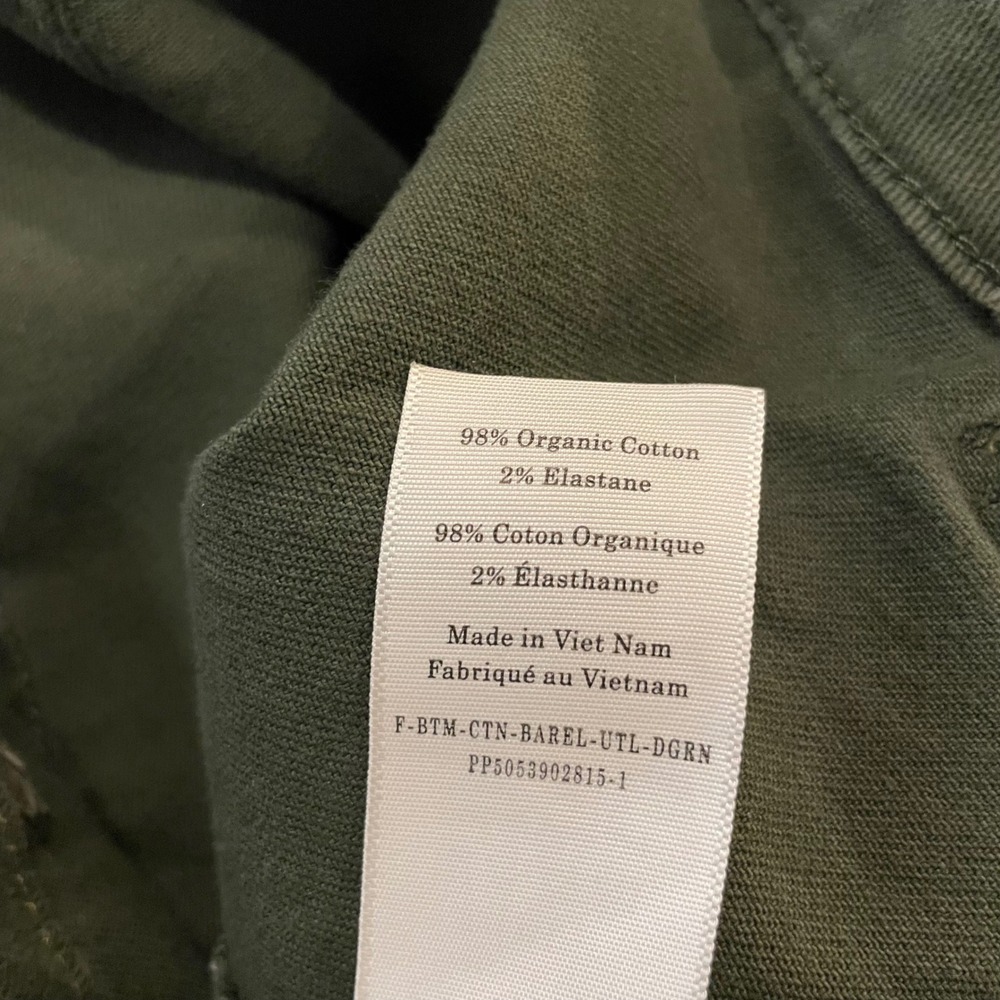 Everlane The Utility Barrel Pant Womens 4R Green High Rise Organic Cotton - Picture 13 of 13
